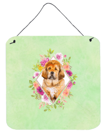 Mastiff - Puppy - Flowers Design Wall or Door Hanging Prints