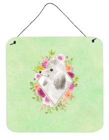 Poodle - Standard 1 Flowers Design Wall or Door Hanging Prints