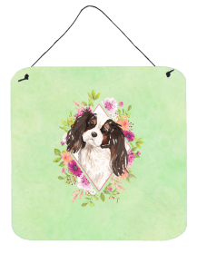Cavalier King Charles Spaniel 1 Flowers Design Wall or Door Hanging Prints