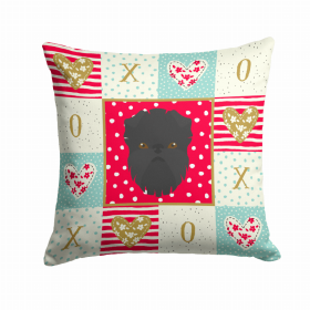 Affenpinscher Art Love Design Fabric Decorative Pillow