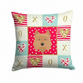 Australian Terrier Art Love Design Fabric Decorative Pillow
