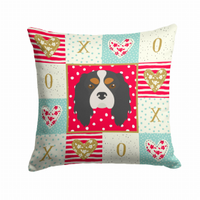 Cavalier King Charles Spaniel Art Love Design Fabric Decorative Pillow