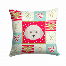 Poodle - Cyprus Art Love Design Fabric Decorative Pillow