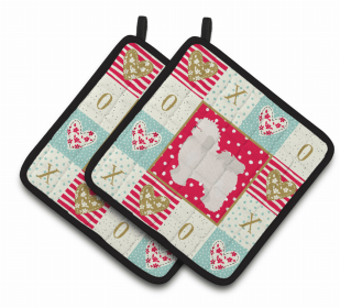 Bolognese Art Love Pair of Potholders