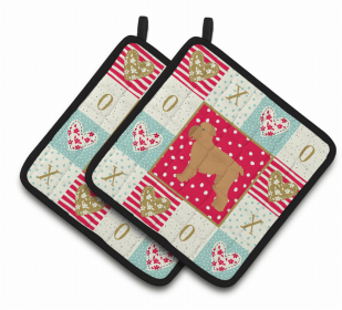 Brussels Griffon Art Love Pair of Potholders