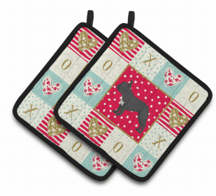 French Bulldog #1 Art Love Pair of Potholders