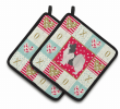 Papillon #2 Art Love Pair of Potholders