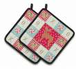 Russian Toy Terrier #2 Art Love Pair of Potholders
