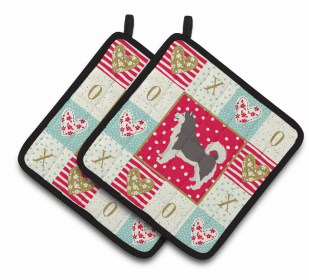 Alaskan Malamute - Series 2 Art Love Pair of Potholders