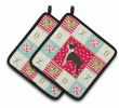 Boston Terrier - Series 2 Art Love Pair of Potholders