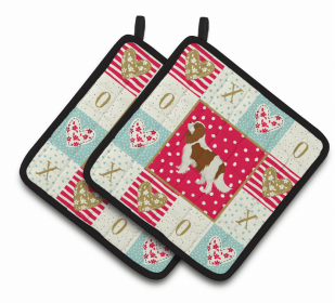 Cavalier King Charles Spaniel - Series 2 Art Love Pair of Potholders