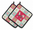Chinese Crested - Series 2 Art Love Pair of Potholders