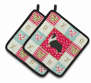 Collie - Series 2 Art Love Pair of Potholders