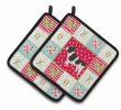 French Bulldog - Series 2 Art Love Pair of Potholders