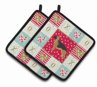 German Shepherd - Series 2 Art Love Pair of Potholders