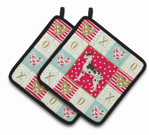 Great Dane - Series 2 Art Love Pair of Potholders
