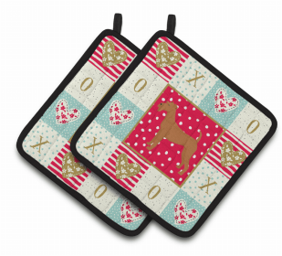 Irish Terrier - Series 2 Art Love Pair of Potholders