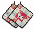Papillon - Series 2 Art Love Pair of Potholders
