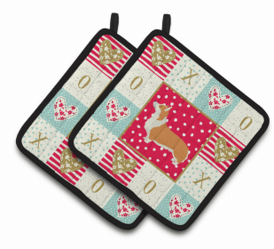 Corgi - Pembroke - Series 2 Art Love Pair of Potholders