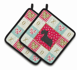 Scottish Terrier - Series 2 Art Love Pair of Potholders