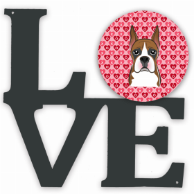 Boxer XOXO Hearts Metal Wall Artwork LOVE