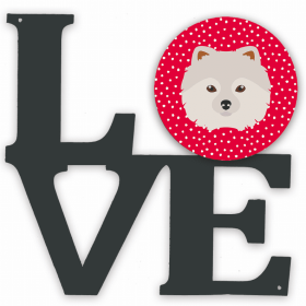 Japanese Spitz Metal Wall Artwork LOVE