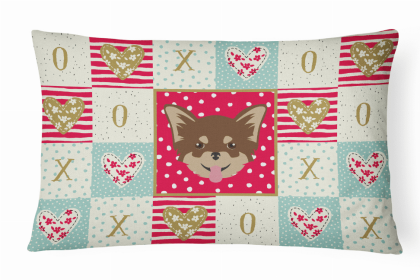 Chihuahua Art Love Decorative Pillow