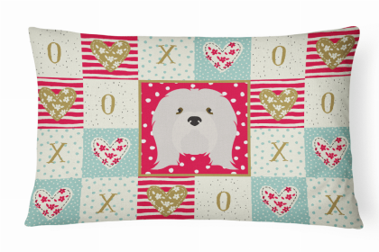 Lhasa Apso Art Love Decorative Pillow