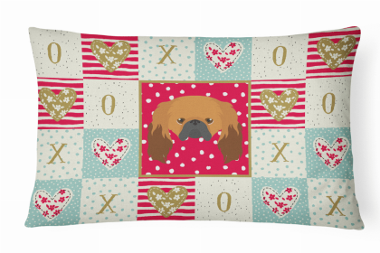 Pekingese Art Love Decorative Pillow
