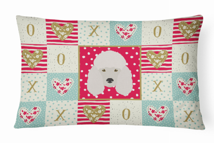 Poodle Art Love Decorative Pillow