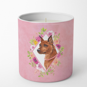 Min Pin Pink Flowers Decorative Soy Candle