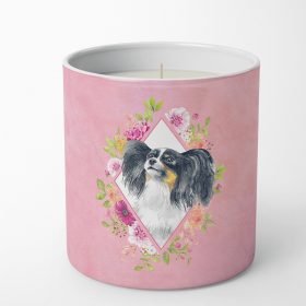 Papillon Pink Flowers Decorative Soy Candle
