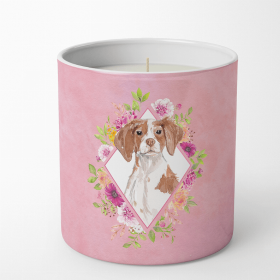 Brittany Pink Flowers Decorative Soy Candle