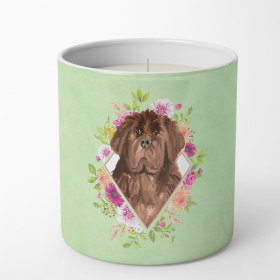 Newfoundland 1 Green Flowers Decorative Soy Candle