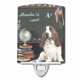 Basset Hound Teacher's Pet Ceramic Nightlight