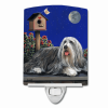 Bearded Collie Moon Shine Ceramic Nightlight