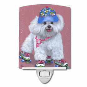Bichon Frise Girls do it Better Ceramic Nightlight