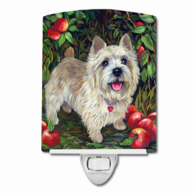 Cairn Terrier Apples Ceramic Nightlight