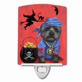 Cairn Terrier - Black - Pirate Halloween Ceramic Nightlight