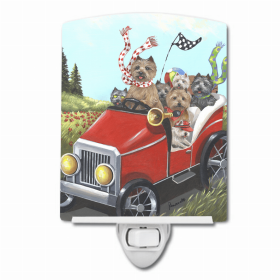 Cairn Terrier On the Move Ceramic Nightlight