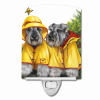 Schnauzer "Rain Gear" Ceramic Nightlight