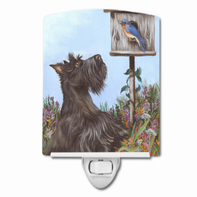 Scottish Terrier/Scottie Curious Ceramic Nightlight