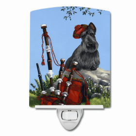 Scottish Terrier/Scottie Piper Ceramic Nightlight