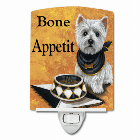 West Highland White Terrier/Westie Bone Appetit Ceramic Nightlight