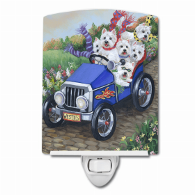 Westie Hot Rod Ceramic Nightlight