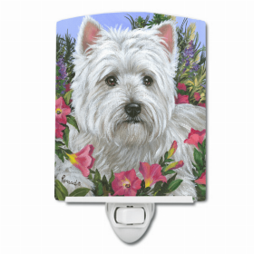 Westie Petunia Ceramic Nightlight