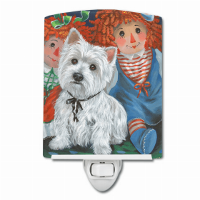 West Highland White Terrier/Westie Ragdoll Ceramic Nightlight