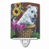 West Highland White Terrier/Westie "Zoe and Sunflowers" Ceramic Nightlight