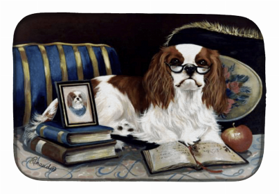 Cavalier King Charles Spaniel Perfect Student Art Dish Drying Mat
