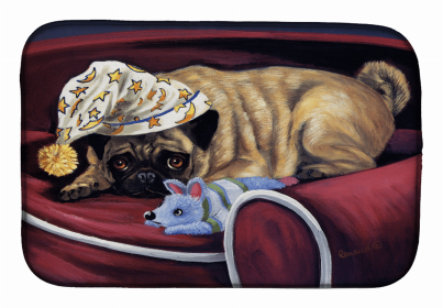 Pug Goodnight, Sweetheart Art Dish Drying Mat
